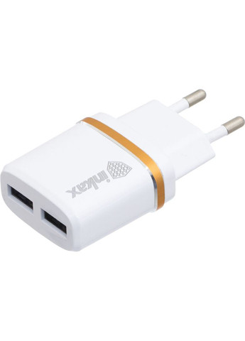 Зарядное устройство CD11 Travel charger + Lightning cable 2USB 2.4A White Inkax (301470293)