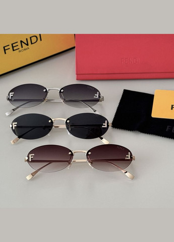 Женские брендовые стильные очки (48400) серые No Brand (322156643)