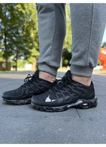 Білі кросівки чоловічі nike air max tn terrascape plus black white grey найк аір макс тн плюс білі демісезон No Brand