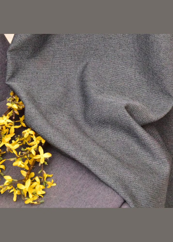 Комплект штор 2 шт Мешковина Лен 300х250 см, шторы, гардины, портьеры со шторной тесьмой графит IDEIA (328069134)