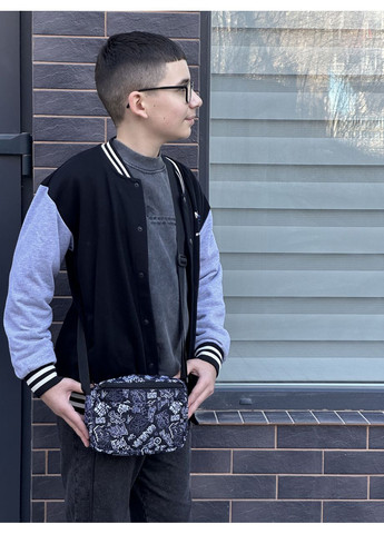 Сумка через плече молодіжна для хлопця чи дівчини графіті чорна No Brand (350613574)