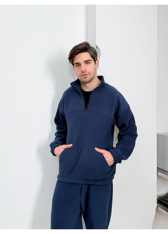 Синий демисезонный мужской спортивный костюм из флиса Україна