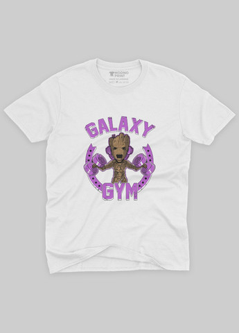Белая демисезонная футболка для девочки с принтом супергероев - часовые галактики (ts001-1-whi-006-017-001-g) Modno