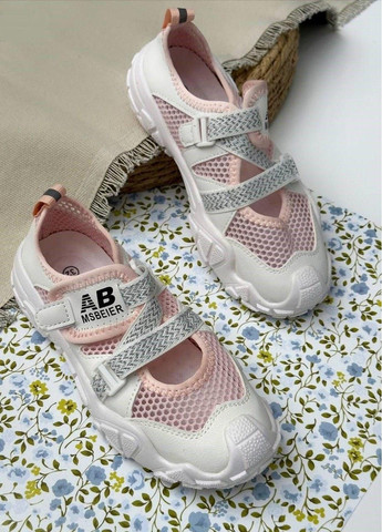 Рожеві літні кросівки дитячі текстильні рожеві Jibukang