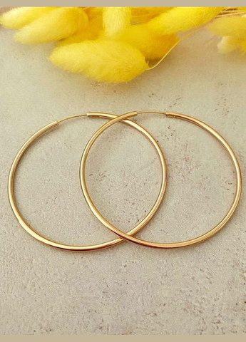 Позолочені Сережки-Кільця д.6см, Позолота No Brand (345742109)