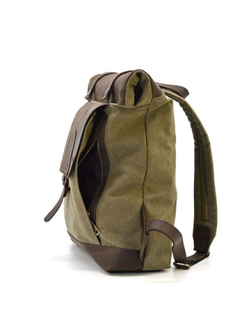 Рол-ап рюкзак із кінської шкіри та канвас ROc-5191-3md TARWA (328450007)