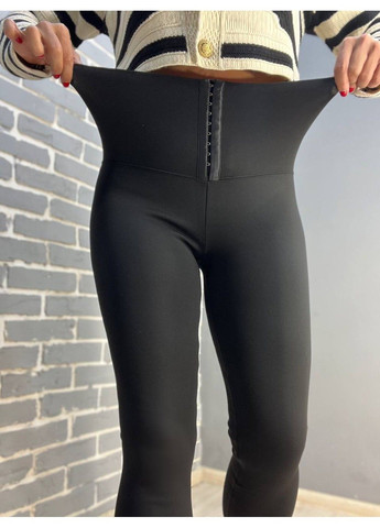 Лосини жіночі 99-2 мікродайвінг корсет крючки утягуючі утеплені на хутрі чорні Kenalin (307173452)