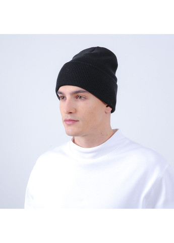 Шапка біні чоловіча бавовна чорна FREYA 660-428 LuckyLOOK 660-428M (362576564)