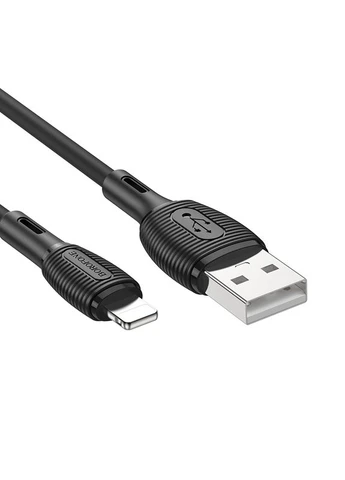 Кабель BX86 USB – Lightning 2.4 А 1 м чорний Borofone (401874824)