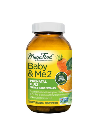 Витамины и минералы Baby & Me 2, 120 таблеток MegaFood (293421853)