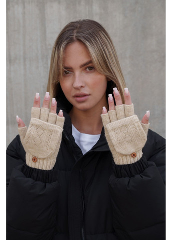 Женские теплые зимние сенсорные перчатки варежки без пальцев 3-30 Jude Without (364670580)