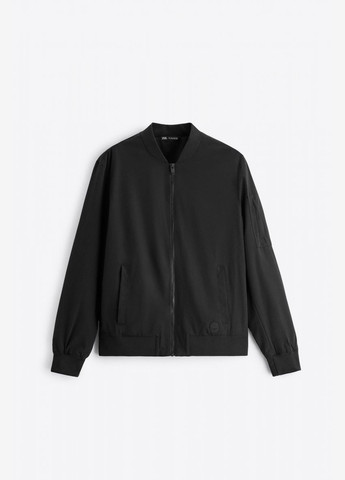 Черная демисезонная куртка Zara бомбер 8281 375 BLACK