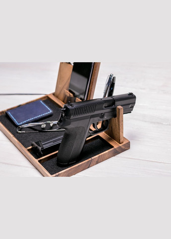Подставка для пистолета, телефона и часов «Leon killer» Необычный подарок для парня EcoWalnut (293850355)