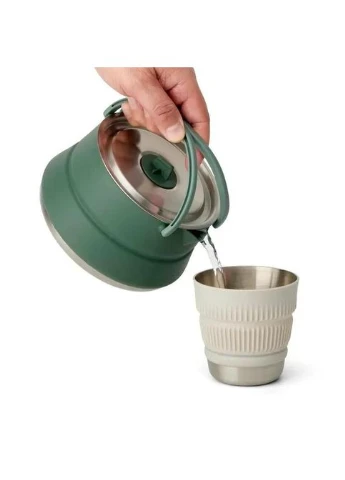 Чайник складаний Detour Stainless Steel Collapsible Kettle w/Sack з чохлом, 1,6 L, Laurel Wreath Green Sea To Summit (347236571)