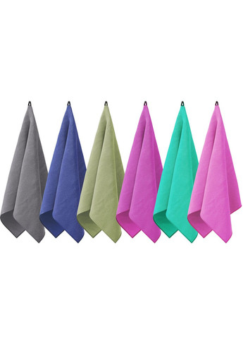 Набір спортивних рушників 2 шт з мікрофібри 50х90 + 70х140 Сірий Love You сірий