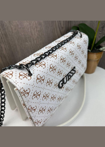 Качественная женская мини сумочка клатч на цепочке стиль Guess черная сумка на плечо No Brand (334730082)