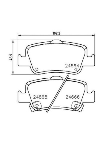 Колодки гальмівні дискові комплект; задн. Hella (362091829)