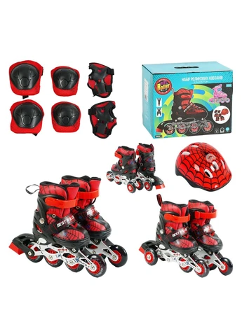 Роликовые коньки. Размер: 15-16.5 см, светящиеся PU колёса. Red (153149) Best Roller (340908742)
