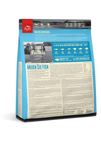 Сухий корм для кішок всіх порід 6 Fish Cat & Kitten з рибою 1.8 кг (o28118) Orijen (293276936)