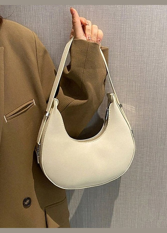 Женская сумка багет белая молочная No Brand (290665323)