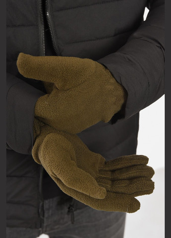 Перчатки мужские флисовые цвета хаки Let's Shop (307791429)