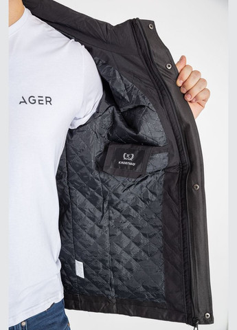 Черная демисезонная куртка мужская демисезонная Ager 214R22013