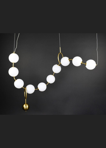 Люстра світлодіодна підвісна LED світильник для квартири на стелю лед 27206 Латунь 30-160х20х150 см. Sunnysky (371992904)