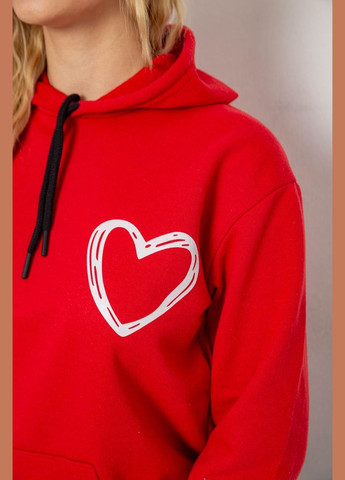 Червоний демісезонний худі жіночий на тонкому флісі, колір чорний, 238r57162-10 Ango