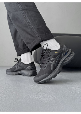 Черные демисезонные кроссовки мужские asics gel-kayano 27 gore-tex black | асикс гель-каяно 27 черные No Brand