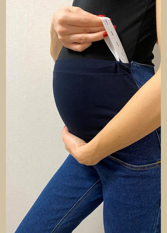 Джинсы для беременных синего цвета с высокой трикотажной вставкой на живот Dianora - (317363654)