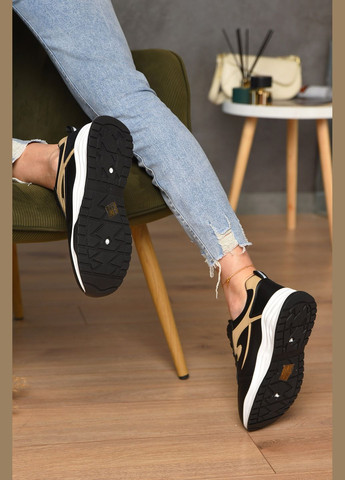 Кросівки жіночі чорного кольору на шнурівці Let's Shop чорні демісезони (347234614)