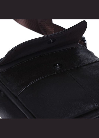 Сумка чоловіча шкіряна через плече коричневого кольору 100316 Brown Borsa Leather (302007843)