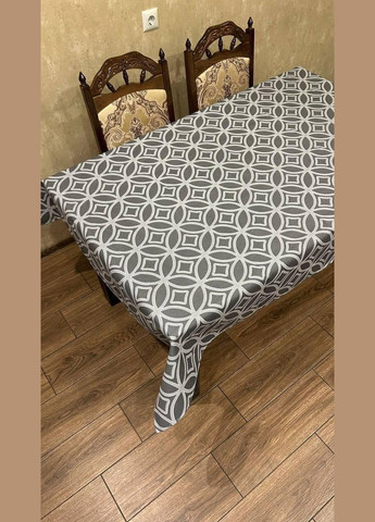 Грязеотталкивающая скатерть в столовую с тефлоновым покрытием серая 180х220 см 0509-4 (0509-4) No Brand (308754722)