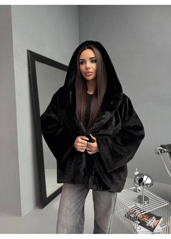 Жіноча шуба з екохутра з поясом No Brand (372390058)