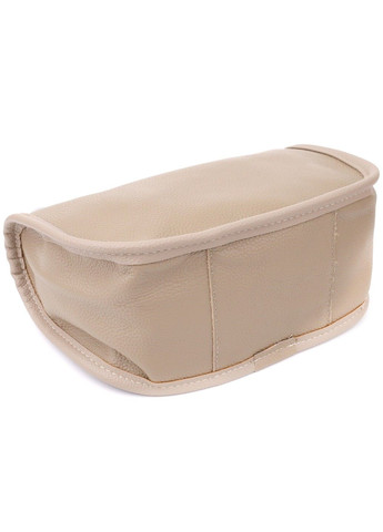 Практичная полукруглая сумка для женщин из натуральной кожи 22907 Бежевый Vintage (357494904)