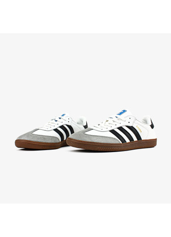Кросівки жіночі і чоловічі Adidas Samba white grey | Адідас Самба білі сірі No Brand білі демісезони (368766711)