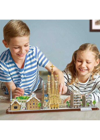 3D пазл CubicFun City Line Барселона (MC256h) Cubic Fun (331297051)
