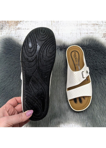 Шльопанці жіночі білі великі розміри на липучці DaLi (331737655)