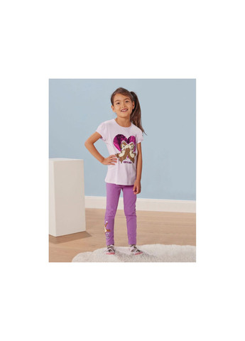 Розовая демисезонная футболка с пайетками перевертышами для девочки chip and dale 412754 Disney