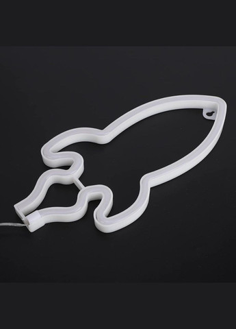 Настенный светильник Ракета Rocket на батарейках и USB Неоновый светодиодный ночник для интерьера Forus (317404416)