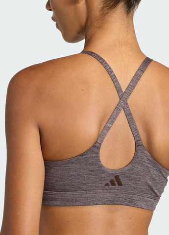 Коричневый бра all me light support adidas полиэстер