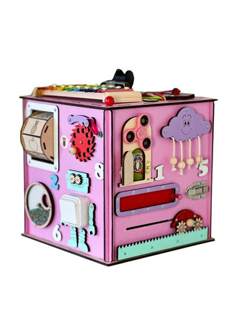 Розвиваюча іграшка Бізікуб TG145644630, 30х30х30 см Рожевий No Brand (330605447)