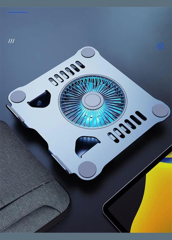 Подставка для ноутбука S63 складная поворотная 3600C с вентилятором Rotatable Laptop Stand Silver VHG (334305099)