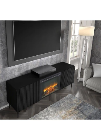 Тумба с электрическим камином Ravenna F 2D черный Bim Furniture (291124519)