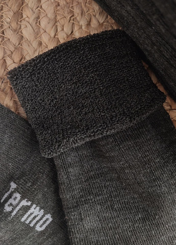 Тёмно-серые носки махровые высокие 6 пар ms 408/6 XTeam надписи (367582486)