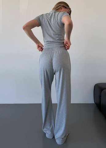 Базовий повсякденний легкий літній костюм двійка: футболка + штани палаццо Tik-Tak (340163780)