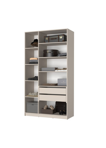 Шафа 3-дверна Оскар ДСП BG, блок шухляд+полиці 120x52x220 см (MBS-4577) MebelStar (366427443)