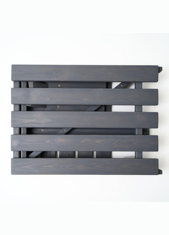 Кресло дачное деревянное складное шезлонг для зоны отдыха дома, дачи, сада, веранды из сосны, цвет графит No Brand (346530770)