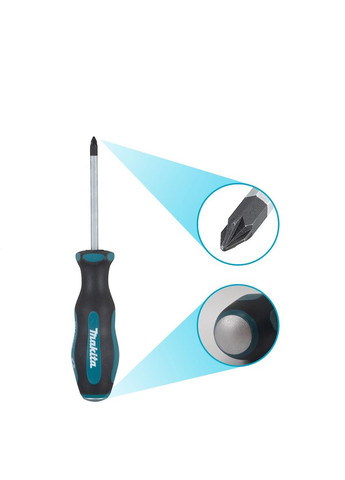 Хрестоподібна ударна викрутка PZ2 B-66101 (100 мм) магнітна (6352) Makita (304761669)