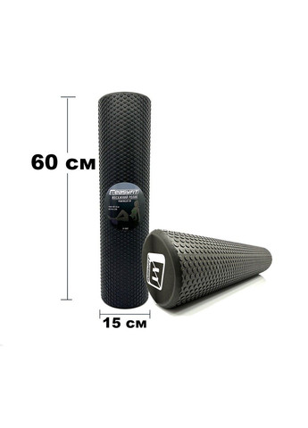 Масажний ролик Foam Roller 60 см EF-2032-B Black EasyFit (290255551)